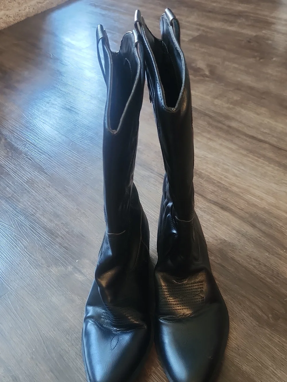 Black Women's Tall Leather Boots